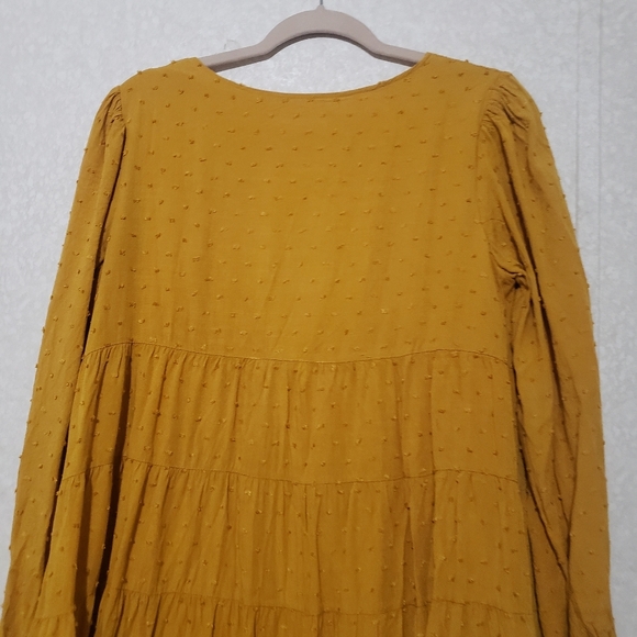 Urban Outfitters Mustard Yellow Long Sleeve Sundress..size:M - Picture 10 of 14